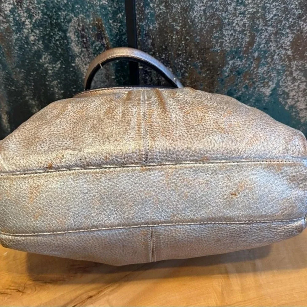 B. Makowsky Vintage Y2K Metallic Leather Shoulder Bag